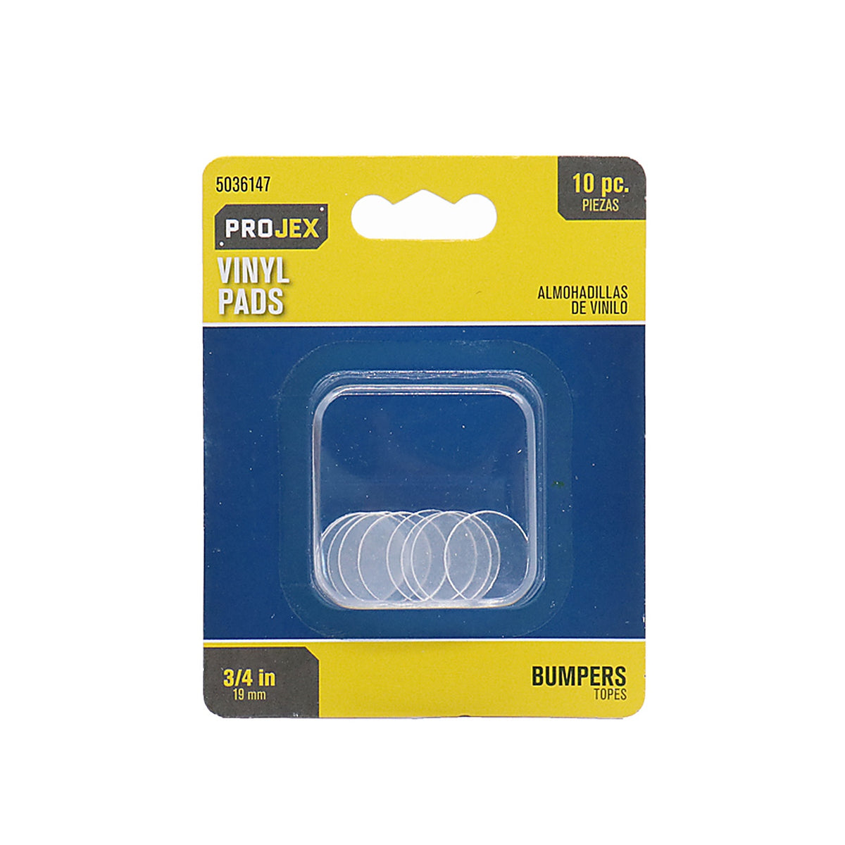 Projex - P0127 - Vinyl Protective Pad Clear Round 3/4 in. W 10 pk