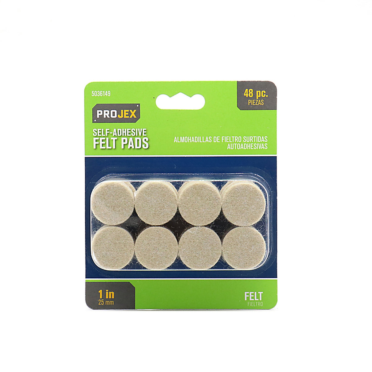 Projex - P0101 - Felt Self Adhesive Surface Pad Brown Rectangle 1/2 in. W X 4 in. L 8 pk