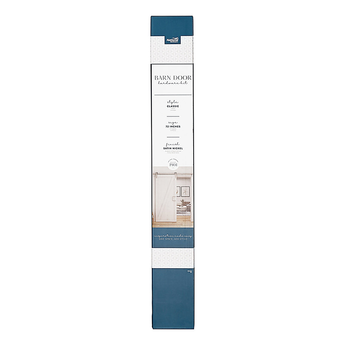 National Hardware - N700-002 - Classic Satin Nickel Silver Steel Barn Door Hanger Kit 1 pc