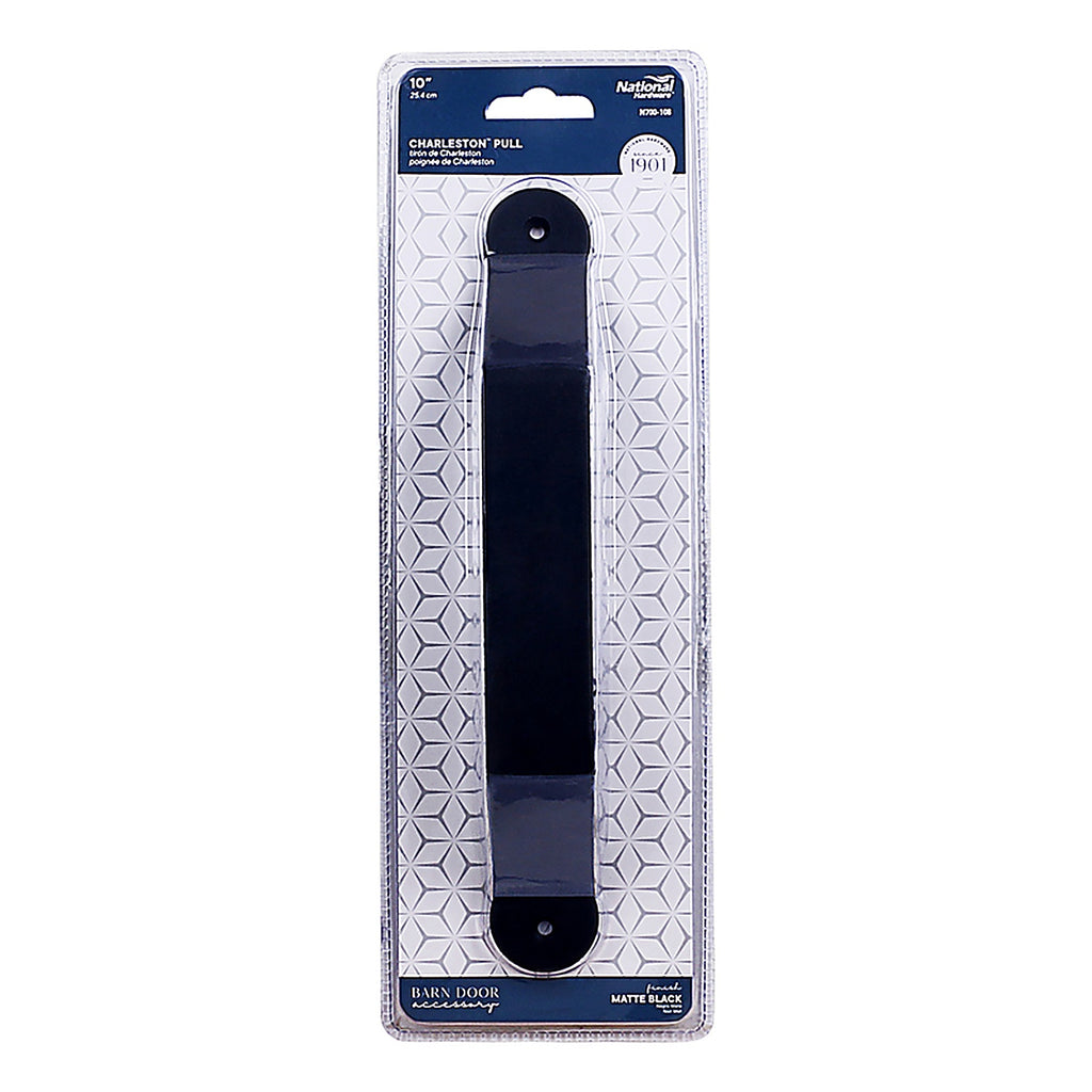 National Hardware - N700-108 - Charleston Matte Black Steel Pull Handle 1 pc