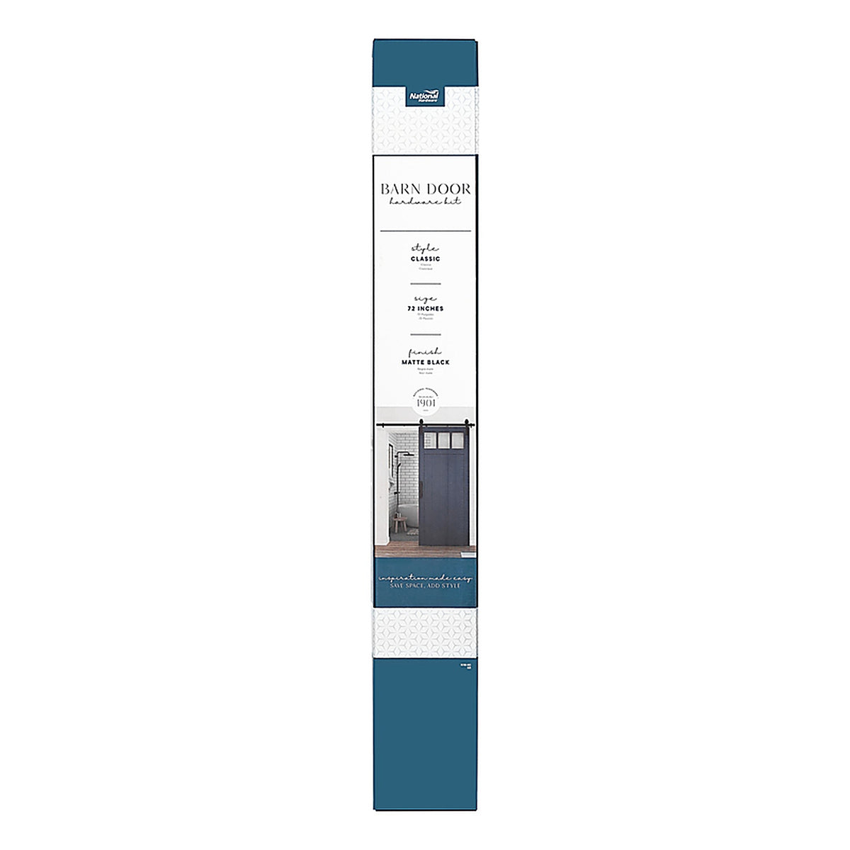 National Hardware - N700-003 - Classic Matte Black Steel Barn Door Hanger Kit 1 pc