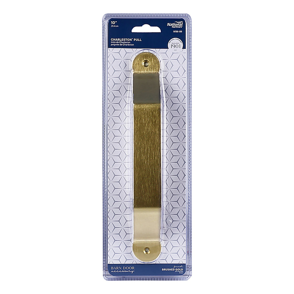 National Hardware - N700-109 - Charleston Brushed Gold Steel Pull Handle 1 pc