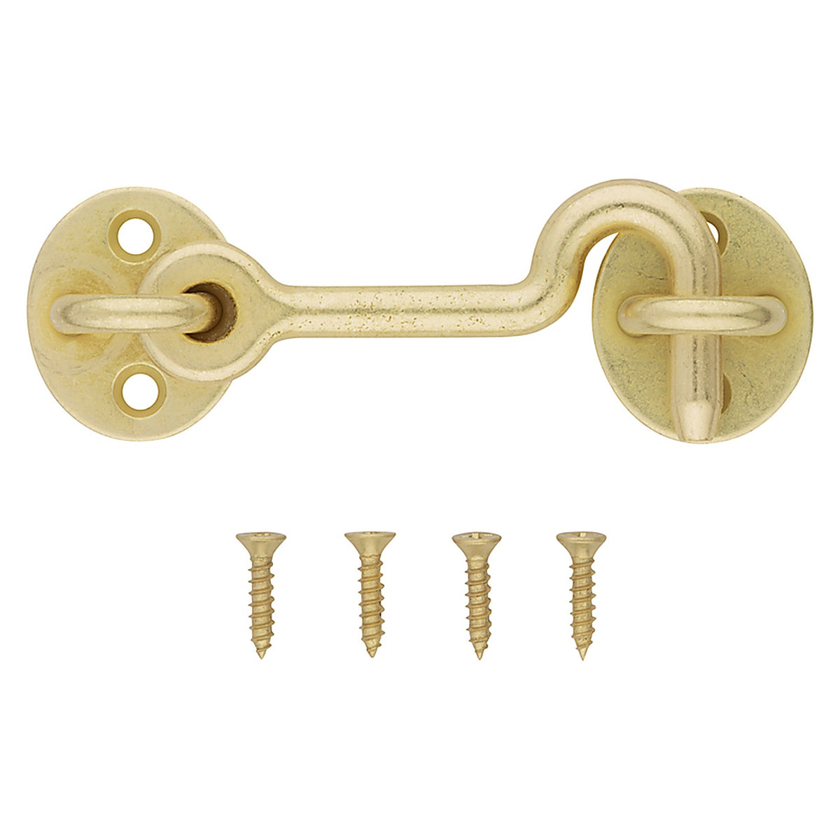 National Hardware - N700-154 - Brushed Gold Steel Hook and Eye Closure 1 pc