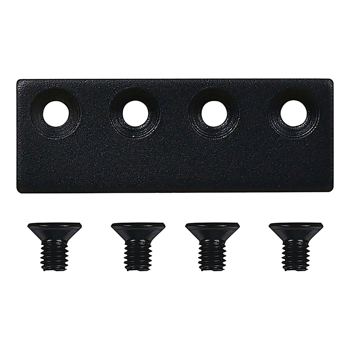National Hardware - N700-106 - 3-1/8 inch L Matte Black Steel Sliding Door Hardware Connecting Adapter 1
