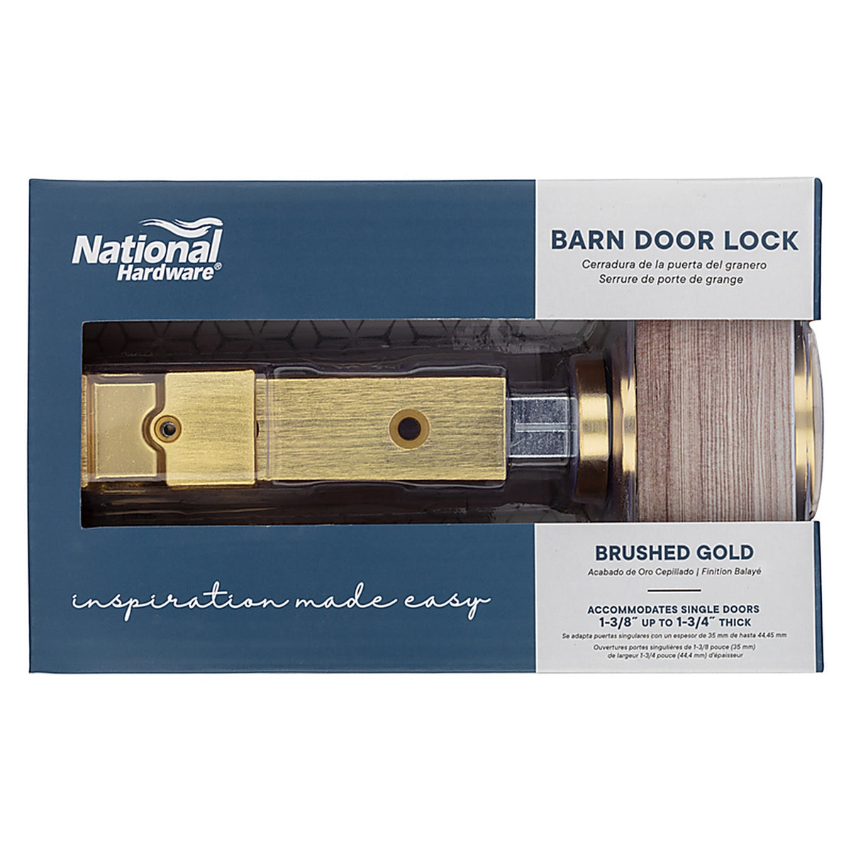National Hardware - N700-152 - Brushed Steel/Zinc Sliding Door Lock