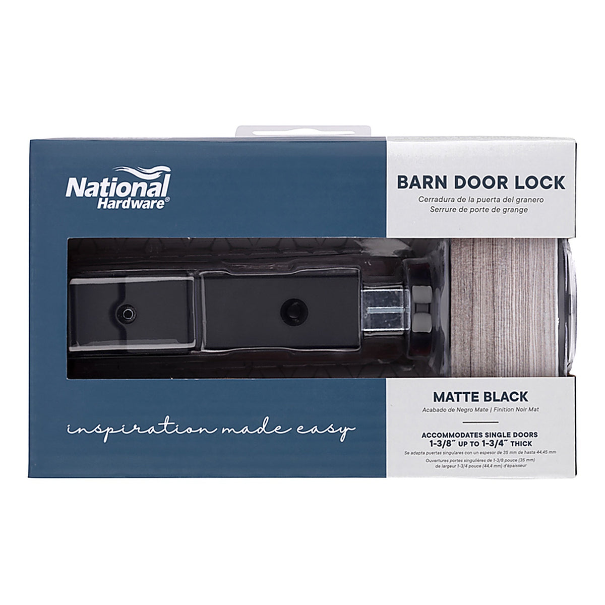 National Hardware - N700-150 - Matte Steel/Zinc Sliding Door Lock