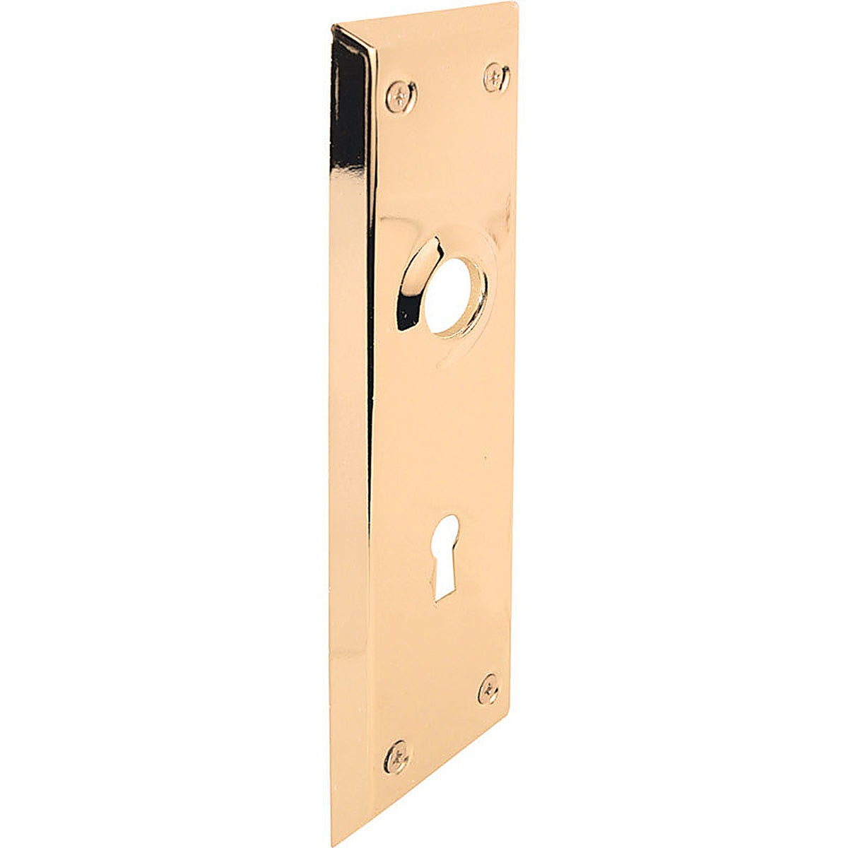 Prime-Line - E2295 - Bright Brass Steel Door Escutcheon Plates Left Handed
