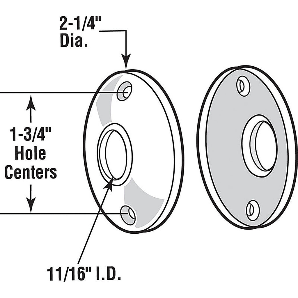 Prime-Line - E2282 - Brass Plated Steel Door Knob Rosettes - 2/Pack