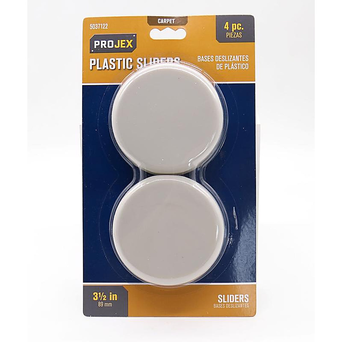 Projex - P0147 - Brown 3-1/2 in. Adhesive Carpet Sliding Discs 4 pk