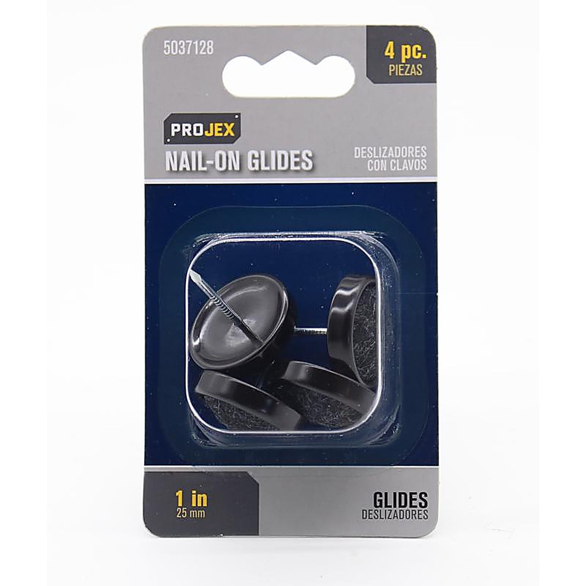 Projex - P0139 - Black 1 in. Nail-On Carpet Chair Glide 4 pk