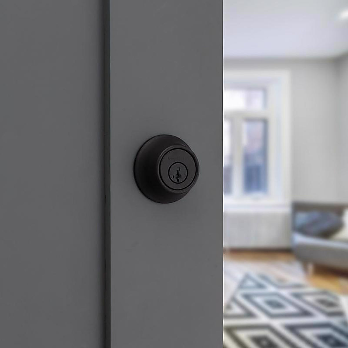 Kwikset - 96600-710 - Matte Black SmartKey Deadbolt 2-3/4 in.