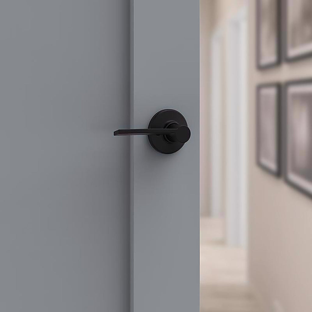 Kwikset - 94880-598 - Ladera Iron Black Half-Dummy Lever Right Handed