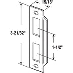 Prime-Line - E2435 - Brass-Plated Gold Steel Door Strike - 1/Pack