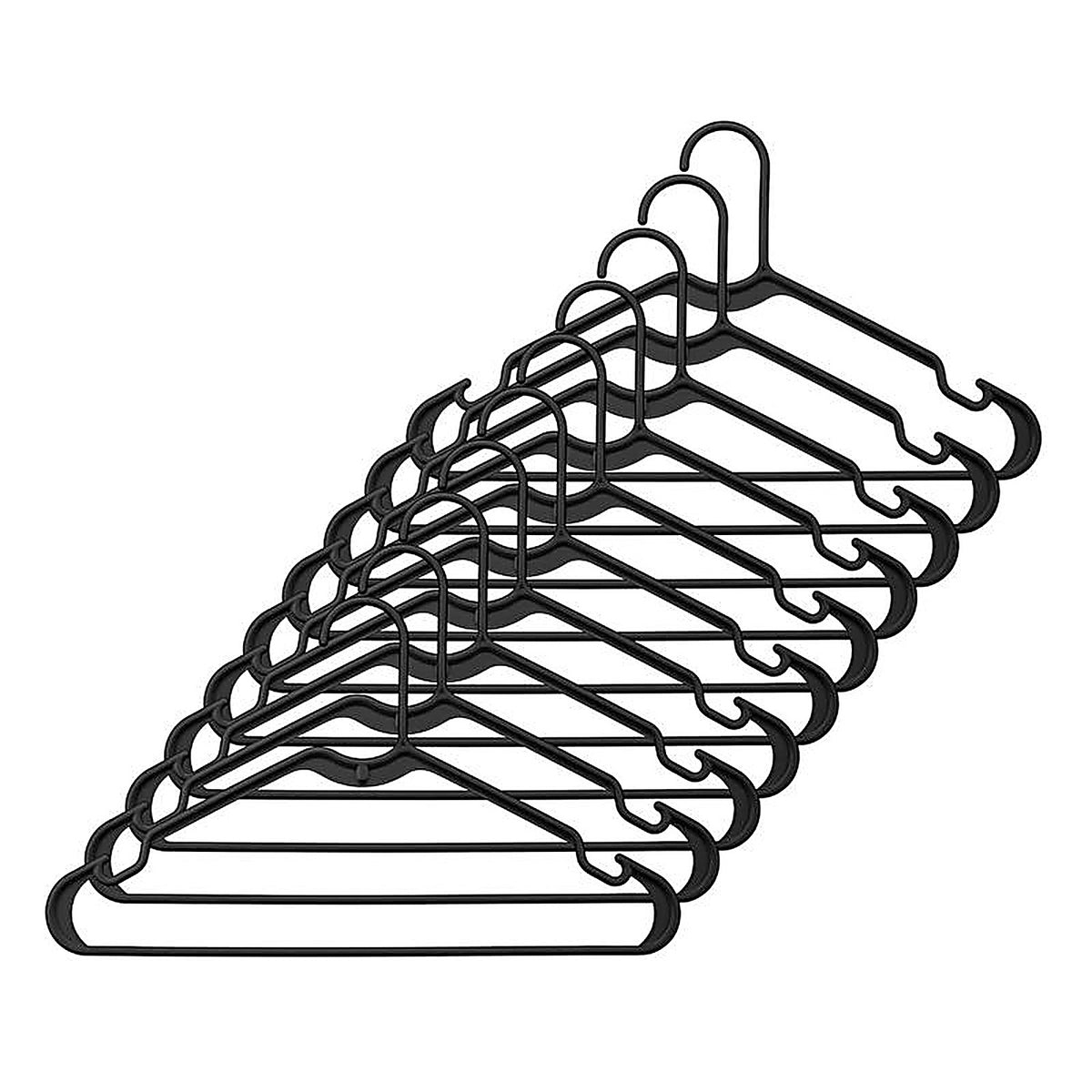 Whitmor - 6345-8701-10BLK - Plastic Black Hanger 10 pk