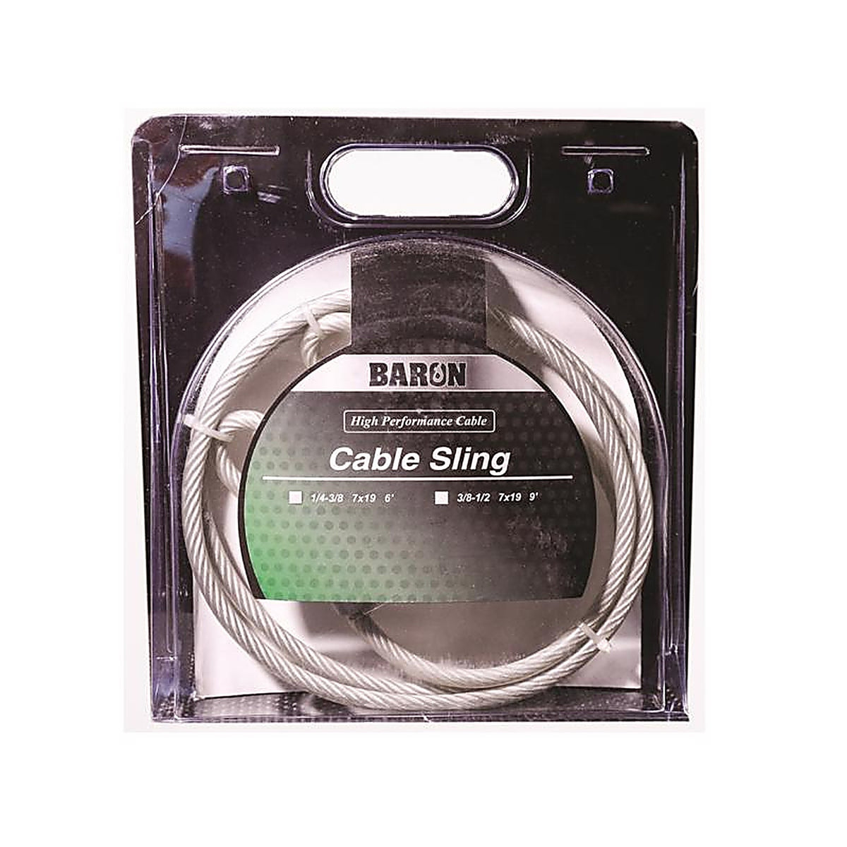 Baron - 7505 - Galvanized Galvanized Steel 1/4-3/8 in. D X 6 ft. L Cable Sling