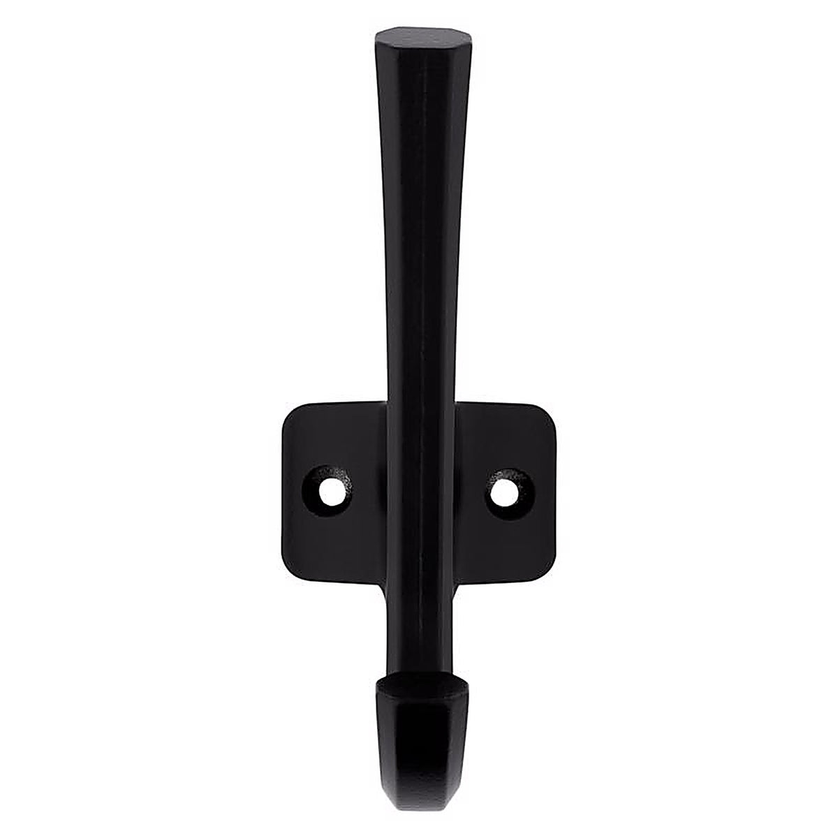 National Hardware - N337-912 - Powell Medium Matte Black Black Aluminum 4-15/16 in. L Angled Hook 60 lb 1 pk
