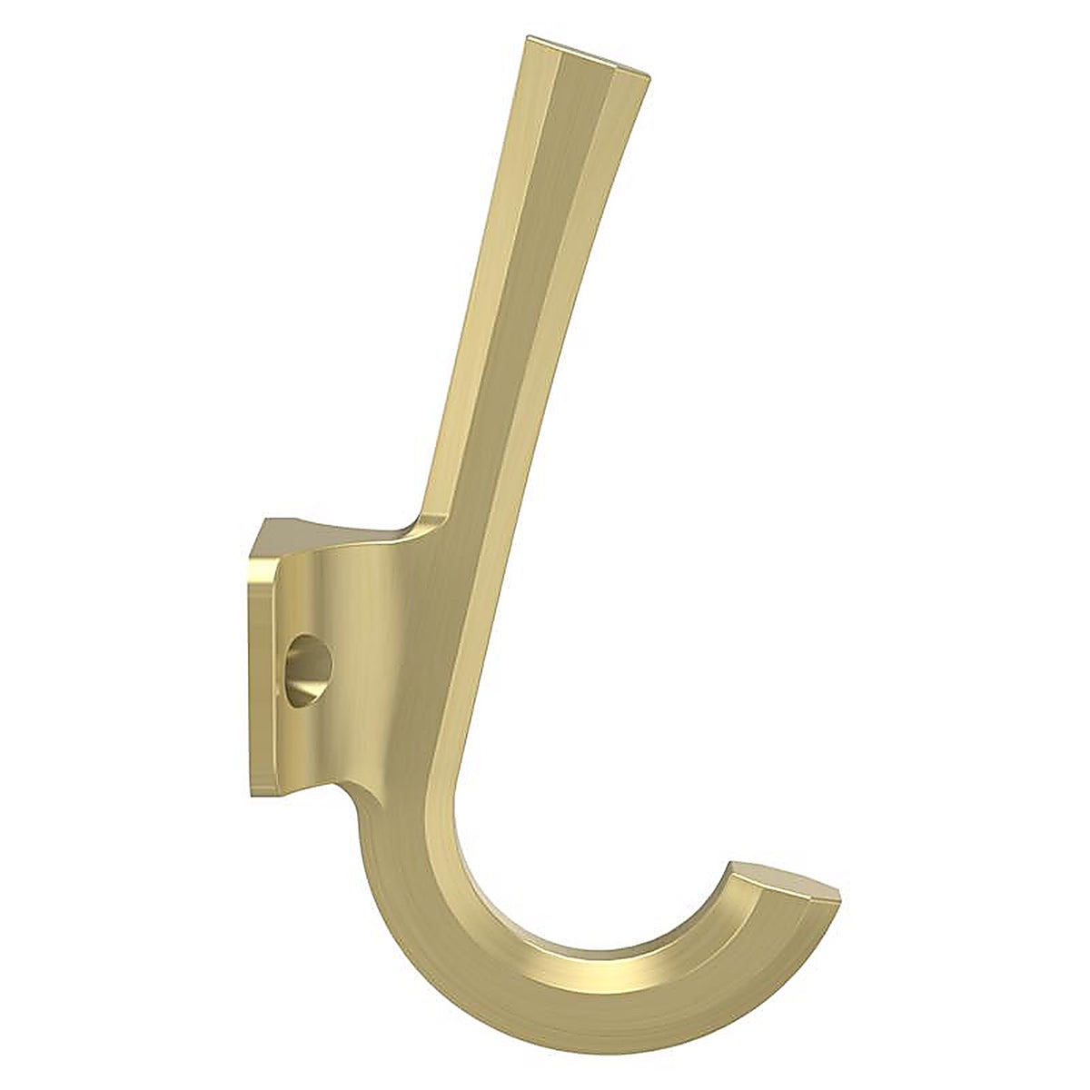 National Hardware - N337-914 - Powell Medium Brushed Gold Aluminum 4-15/16 in. L Angled Hook 60 lb 1 pk