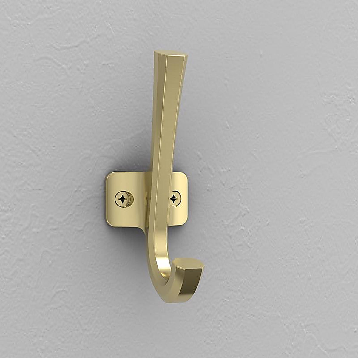 National Hardware - N337-914 - Powell Medium Brushed Gold Aluminum 4-15/16 in. L Angled Hook 60 lb 1 pk