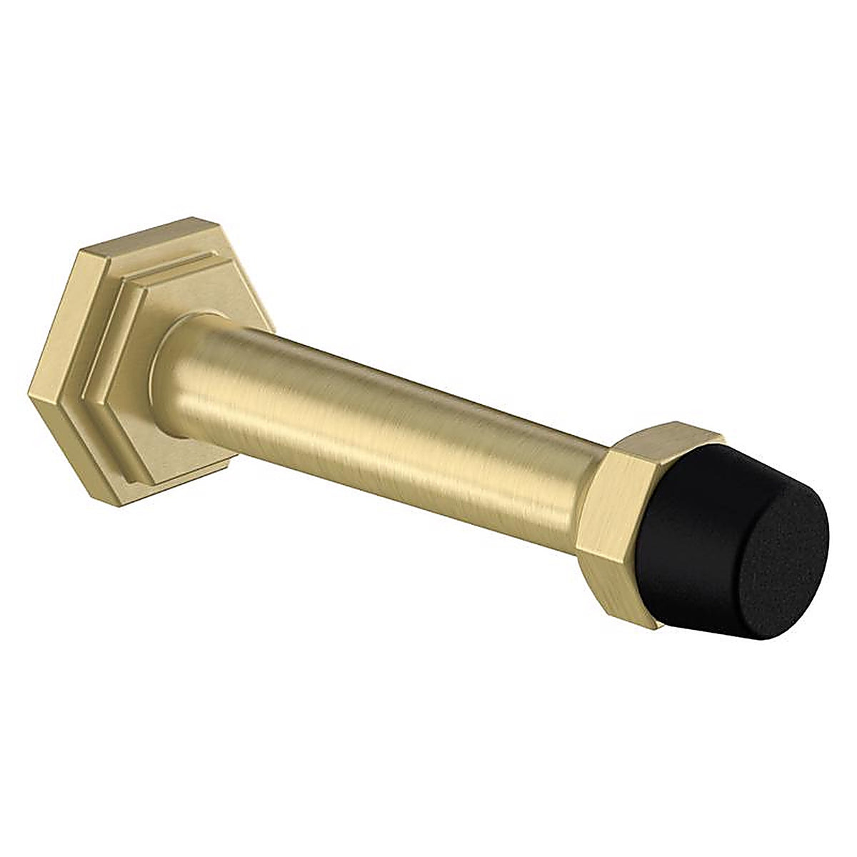 National Hardware - N830-532 - Powell 5/8 in. W X 3-19/32 in. L Zinc Brushed Gold Gold Door Stop Mounts to door a