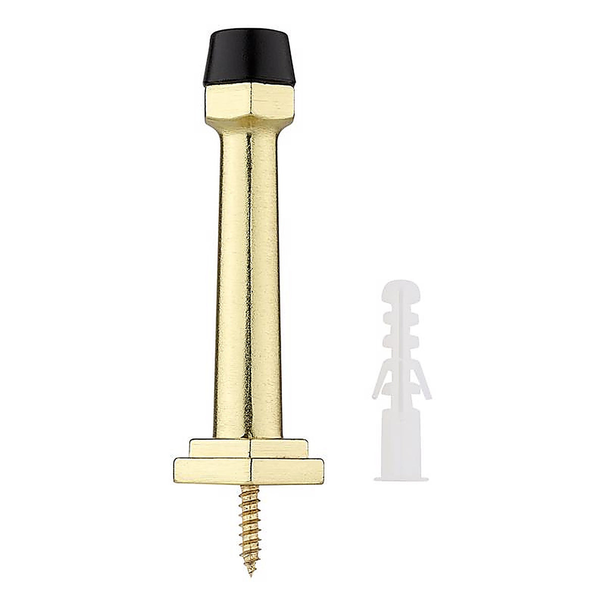 National Hardware - N830-532 - Powell 5/8 in. W X 3-19/32 in. L Zinc Brushed Gold Gold Door Stop Mounts to door a