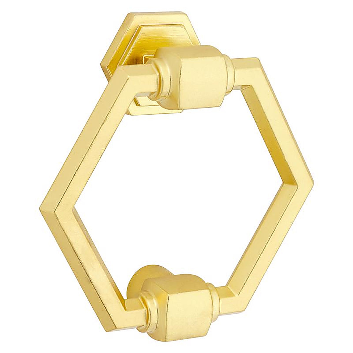 National Hardware - N336-708 - Powell 4 in. L Brushed Gold Brass Door Knocker
