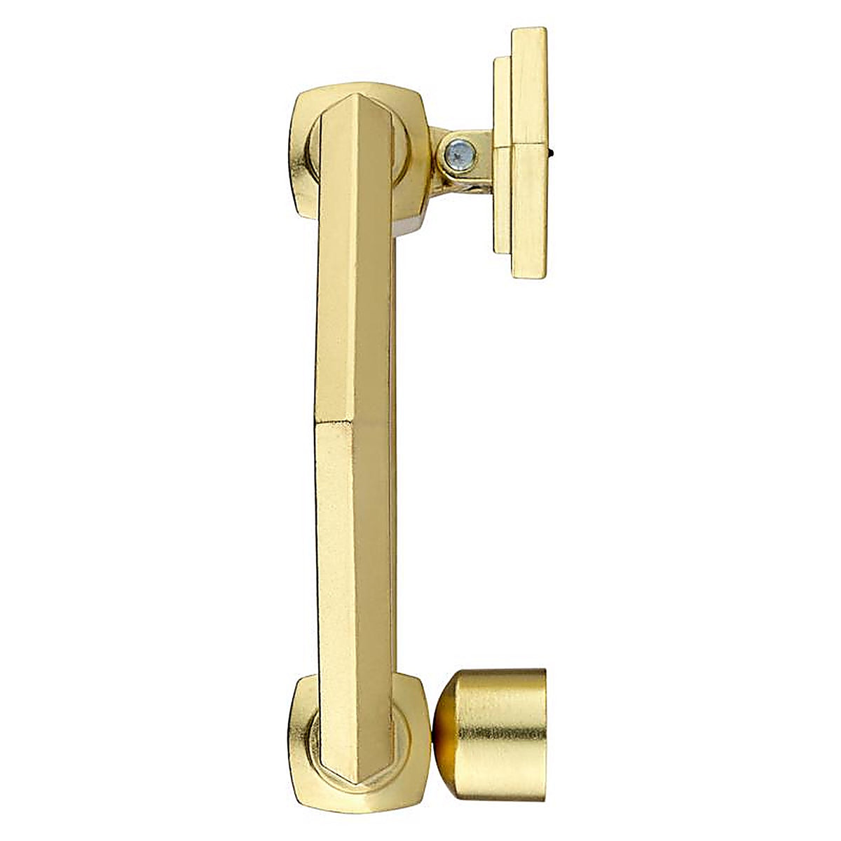National Hardware - N336-708 - Powell 4 in. L Brushed Gold Brass Door Knocker