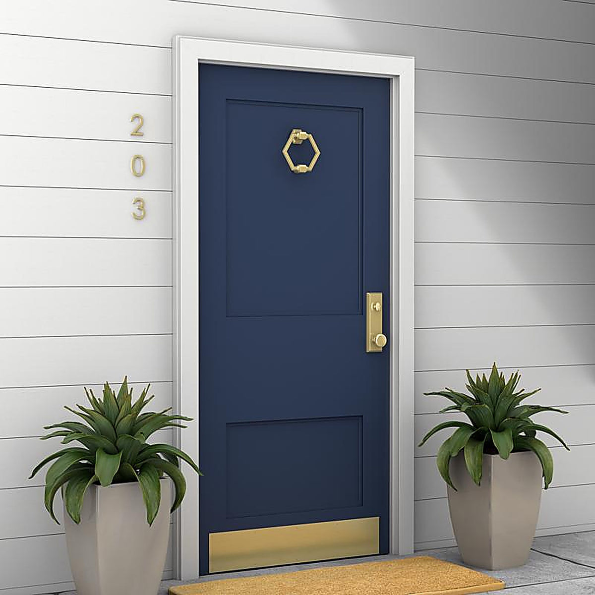 National Hardware - N336-708 - Powell 4 in. L Brushed Gold Brass Door Knocker