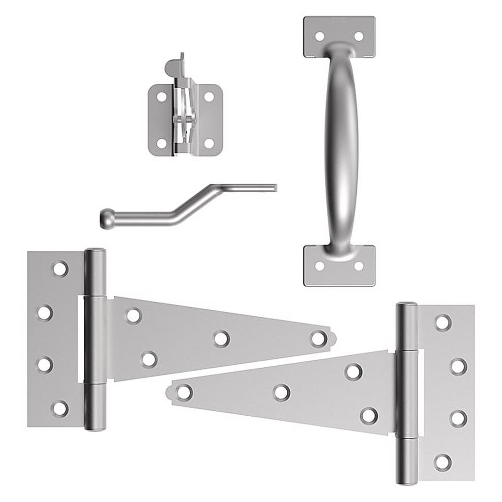 National Hardware - N166-008 - Galvanized Silver Steel T-Hinge Gate Kit 1 pk