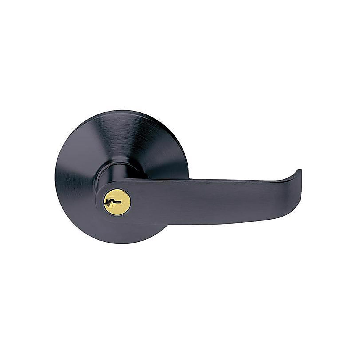 Tell Manufacturing - EX100477 - Matte Black Keyed Entry Lever 2 in.