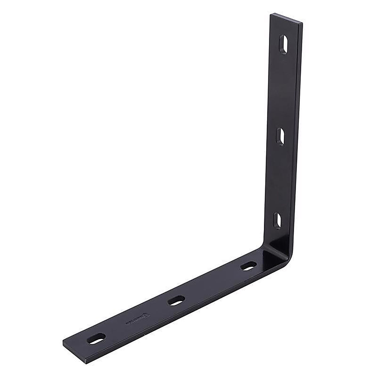 Hampton - 02-3405-025 - 1.50 in. H X 10.25 in. W X 1/4 in. D Black Steel Inside/Outside Corner Brace