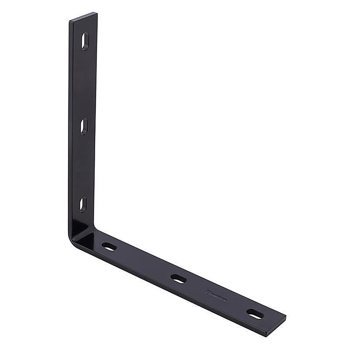 Hampton - 02-3405-025 - 1.50 in. H X 10.25 in. W X 1/4 in. D Black Steel Inside/Outside Corner Brace