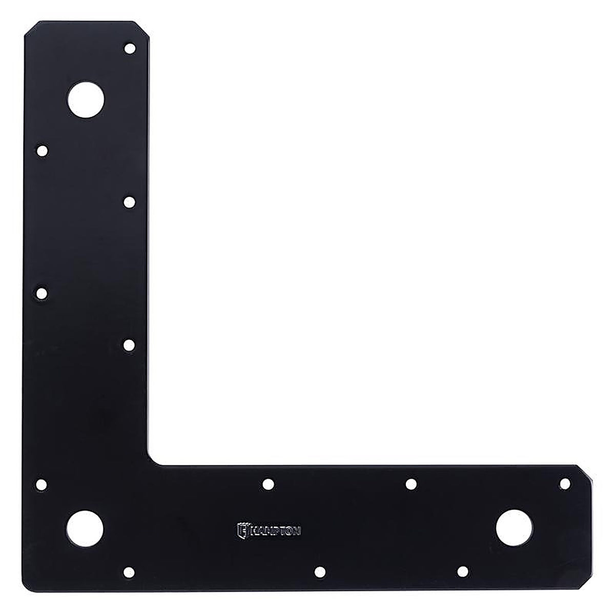 Hampton - 02-3411-401 - 1/8 in. H X 9 in. W X 2 in. D Black Steel Corner Plate