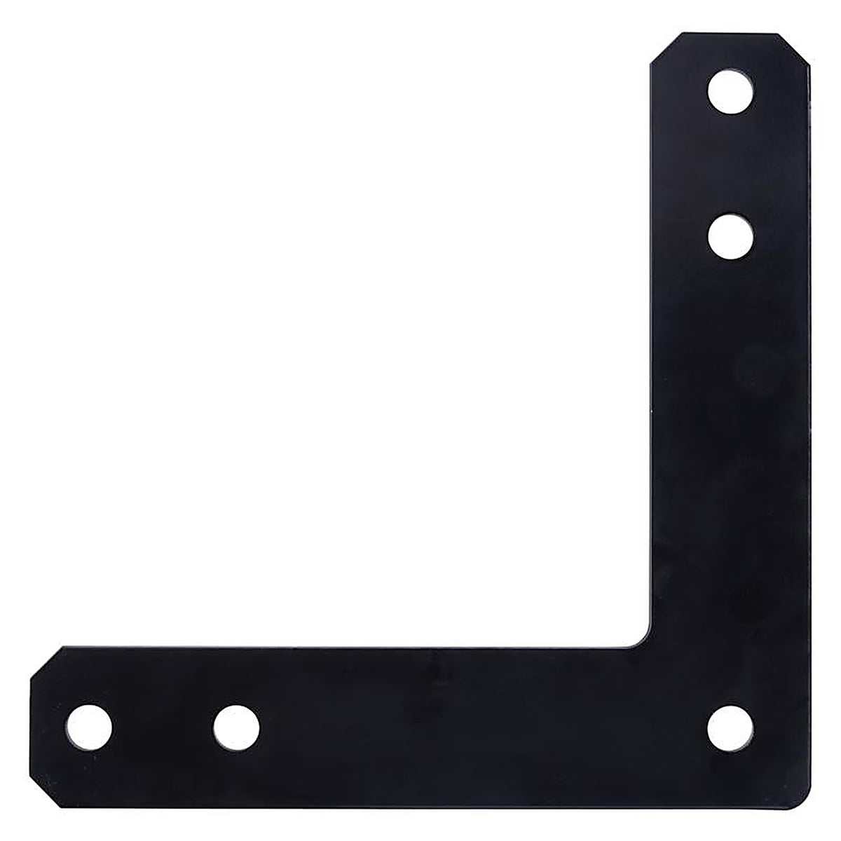 Hampton - 02-3411-405 - 12 in. H X 12 in. W X 3/16 in. D Black Steel Corner Plate