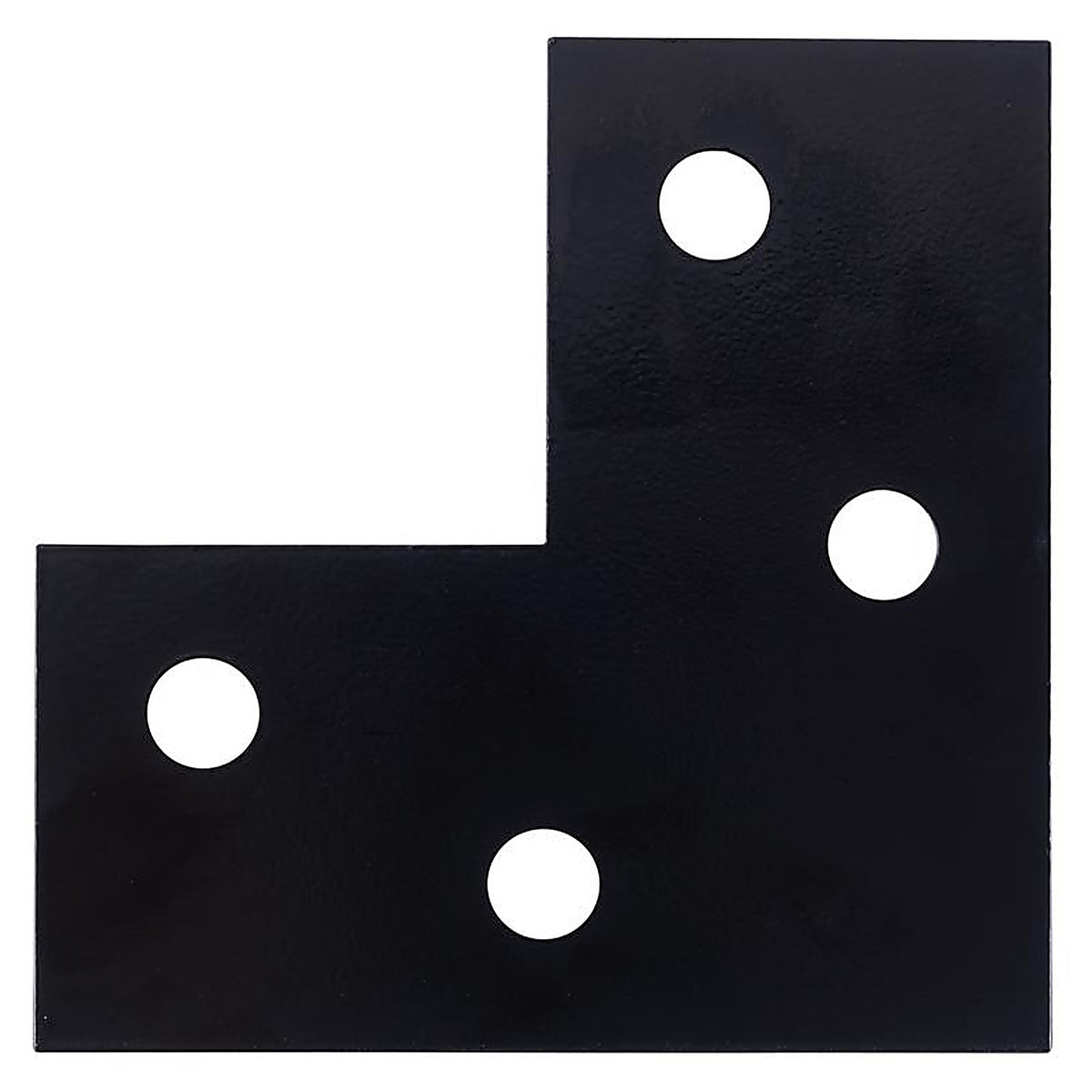 Hampton - 02-3411-410 - 6 in. H X 6 in. W X 1/8 in. D Black Steel Corner Plate