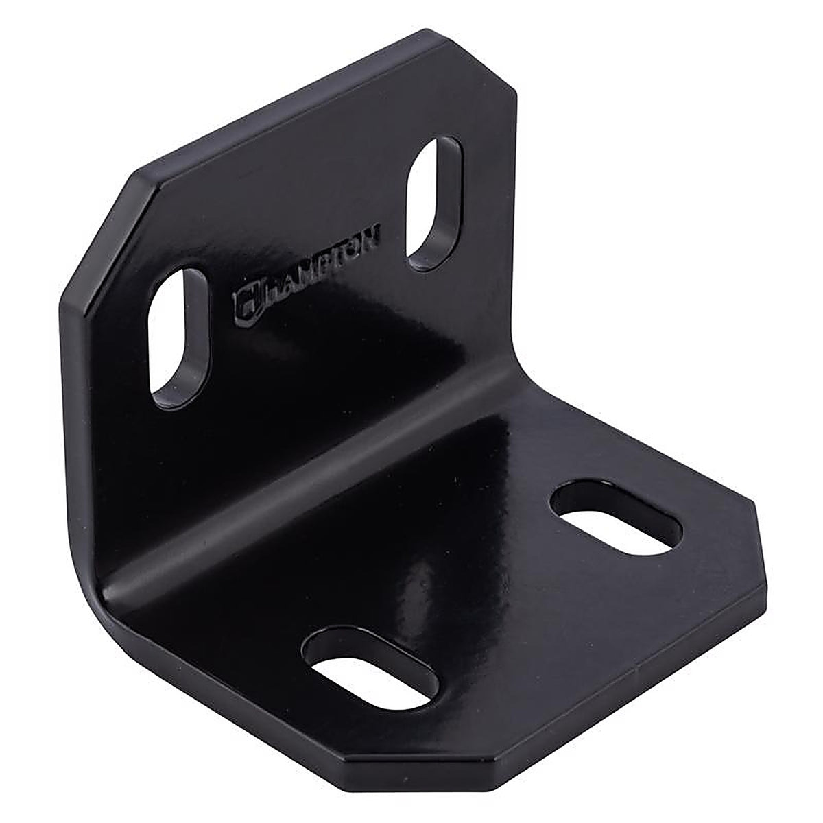 Hampton - 02-3405-208 - 2.4 in. H X 3 in. W X 3/16 in. D Black Steel Inside/Outside Corner Brace