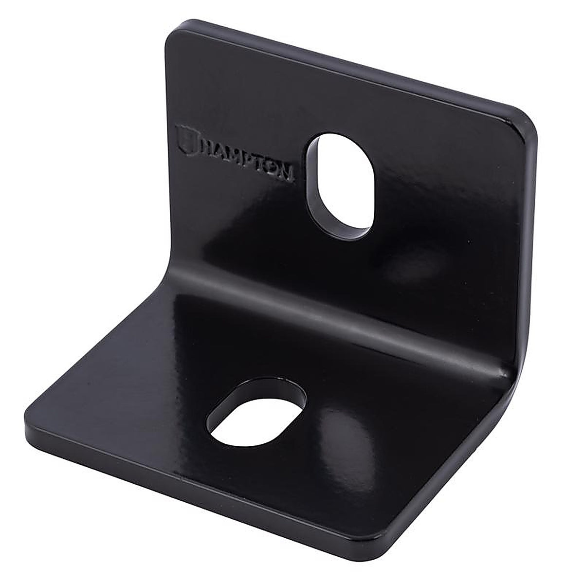 Hampton - 02-3405-108 - 2.4 in. H X 3 in. W X 3/16 in. D Black Steel Inside/Outside Corner Brace