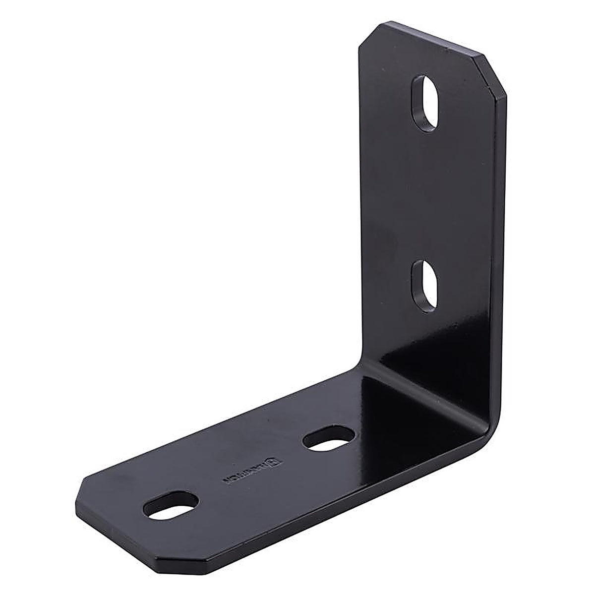 Hampton - 02-3405-126 - 3 in. H X 6.25 in. W X 1/4 in. D Black Steel Inside/Outside Corner Brace