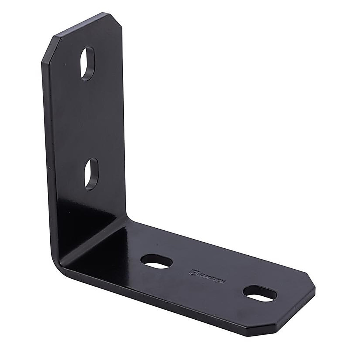 Hampton - 02-3405-126 - 3 in. H X 6.25 in. W X 1/4 in. D Black Steel Inside/Outside Corner Brace