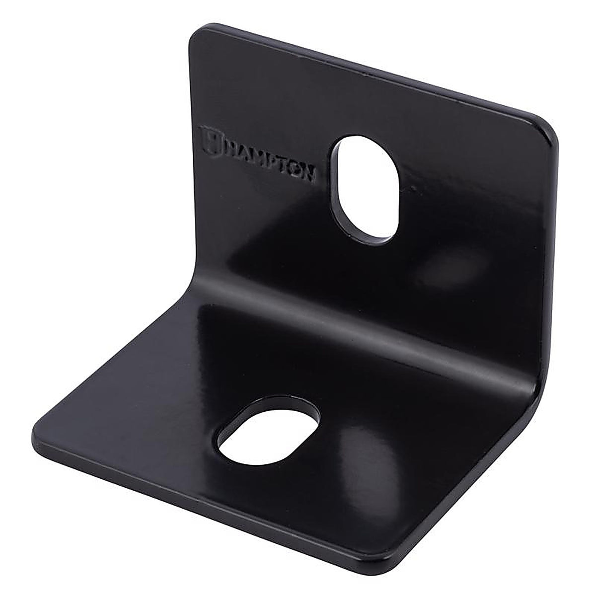 Hampton - 02-3405-105 - 2.40 in. H X 2.40 in. W X 1/8 in. D Black Steel Inside/Outside Square Corner Brace