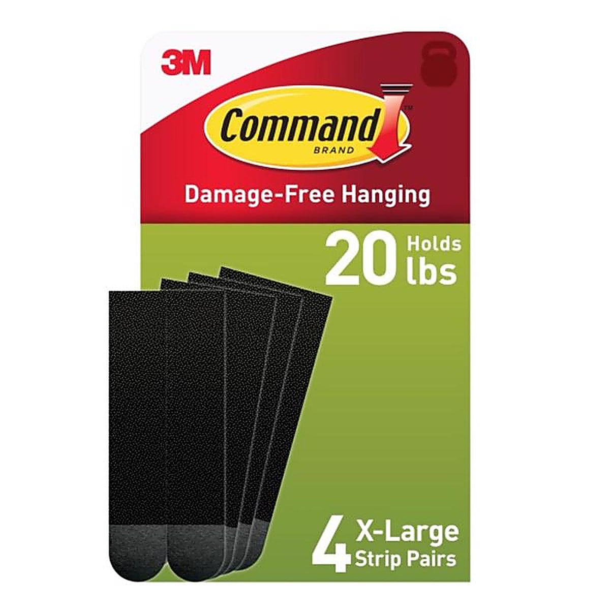 3M - 17217BLK-ES - Command Extra Large Foam Strips 36 in. L 4 pk