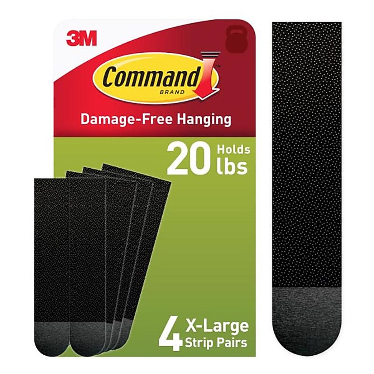 3M - 17217BLK-ES - Command Extra Large Foam Strips 36 in. L 4 pk