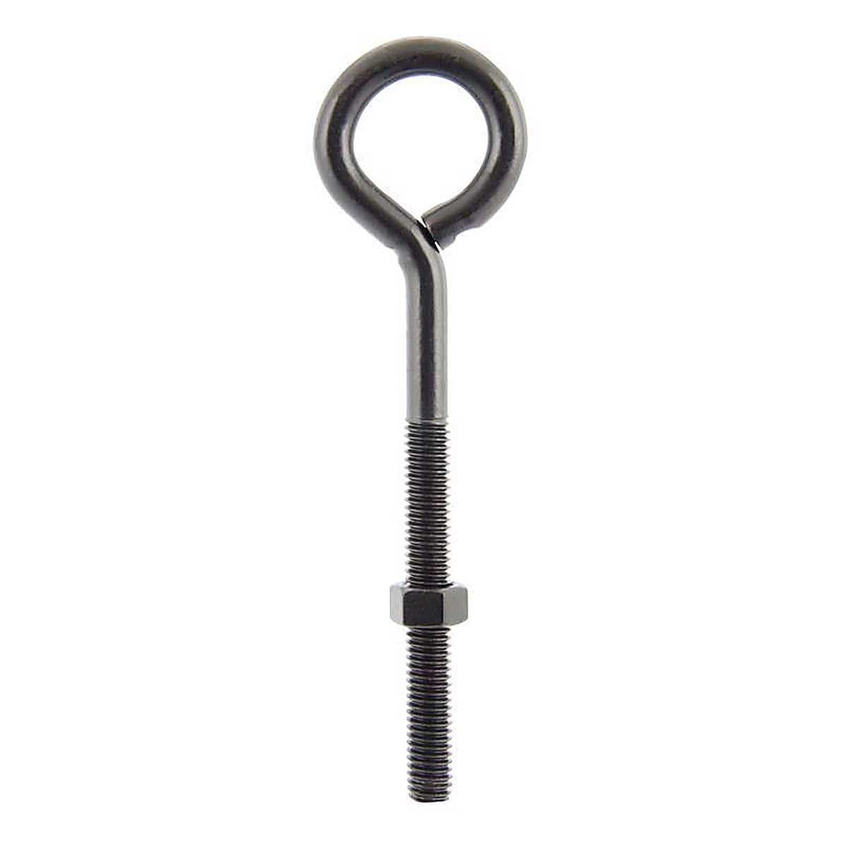 Wright - 02-3456-319 - 3/8 in. X 6 in. L Black Steel Eyebolt Nut Included