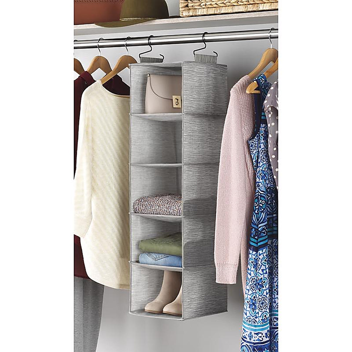 Whitmor - 5455-10197 - 35 in. H X 10 in. W X 10.75 in. L Fabric Closet Organizer