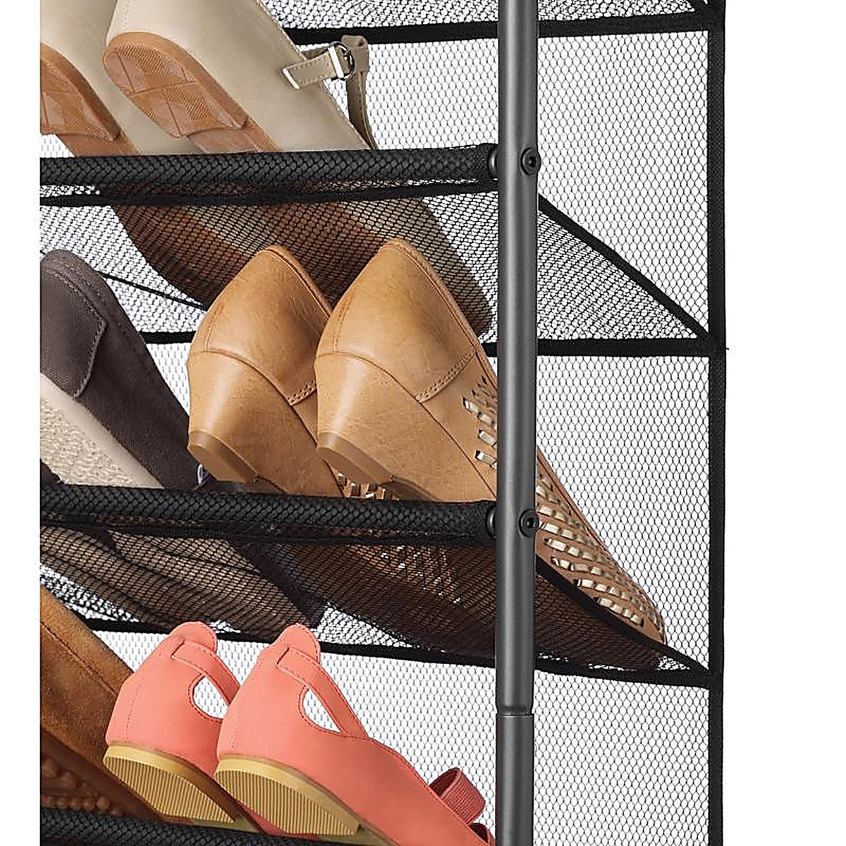 Whitmor - 6037-7037-GM - 69 in. H X 21.63 in. W X 7.5 in. L Metal Hanging Shoe Organizer