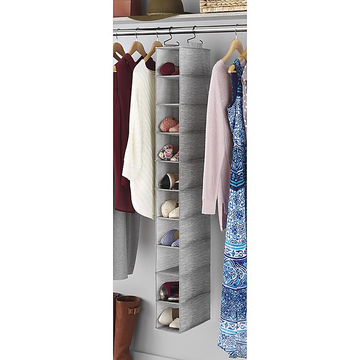 Whitmor - 5455-10196 - 52 in. H X 11 in. W X 5.5 in. L Fabric Hanging Shoe Organizer