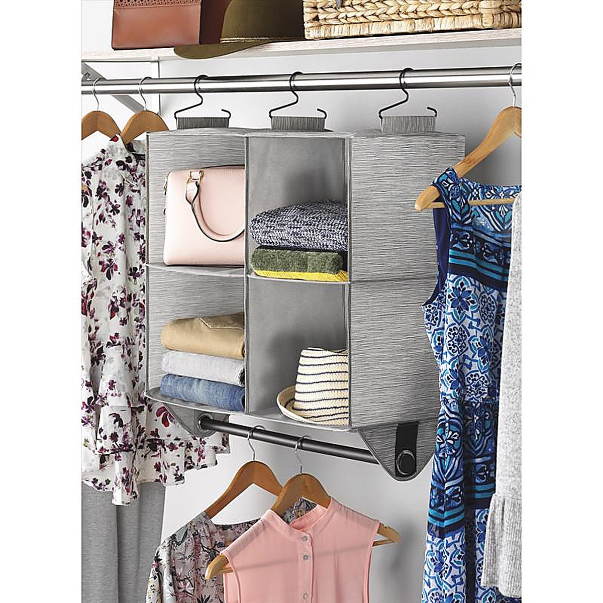 Whitmor - 5455-10199 - 28.38 in. H X 11 in. W X 24 in. L Fabric Closet Organizer