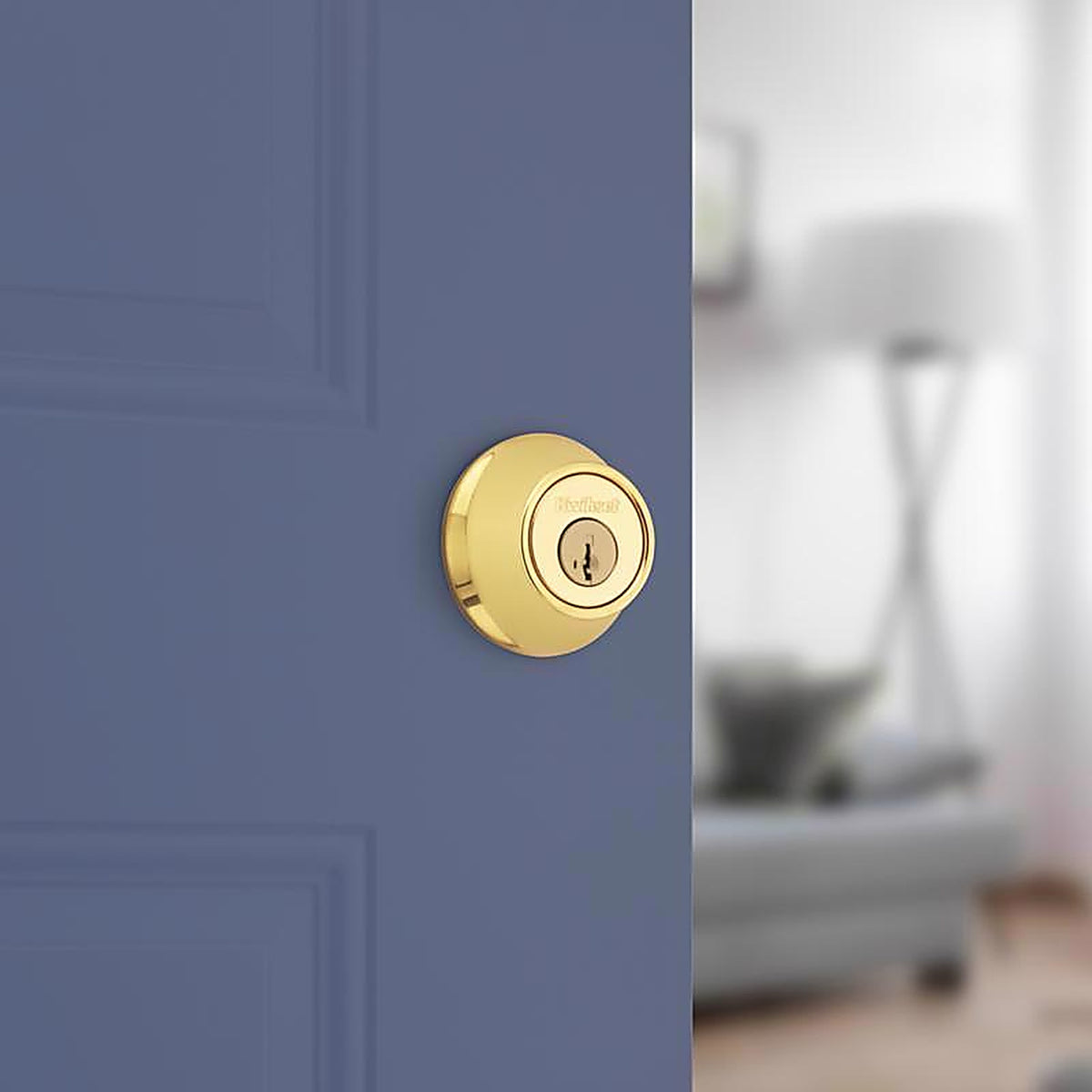 Kwikset - 96600-747 - SmartKey Security Polished Brass Metal Single Cylinder Deadbolt