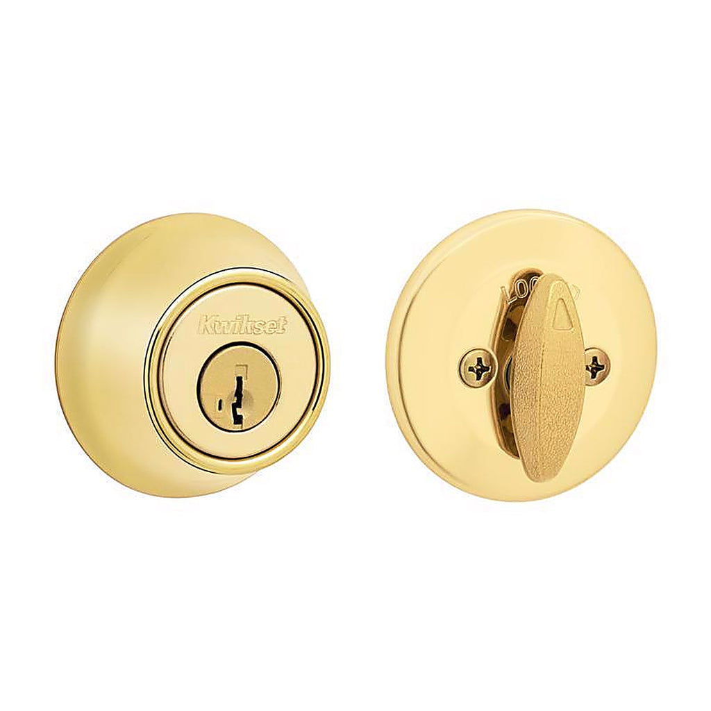 Kwikset - 96600-768 - SmartKey Security Polished Brass Metal Single Cylinder Deadbolt