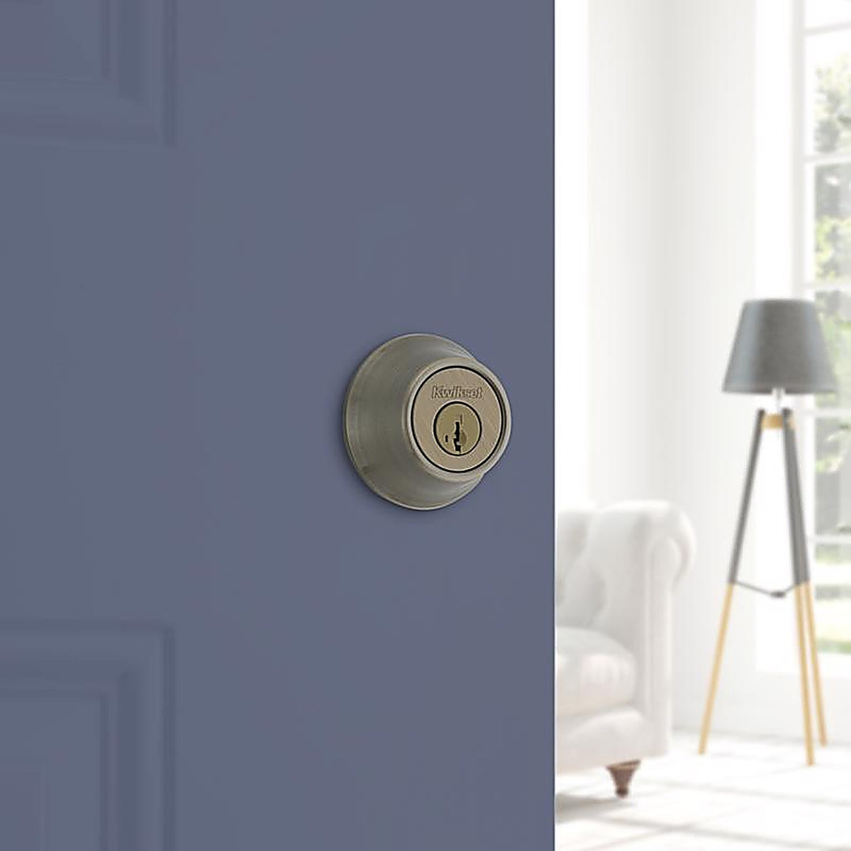 Kwikset - 96650-510 - SmartKey Security Antique Brass Metal Double Cylinder Deadbolt