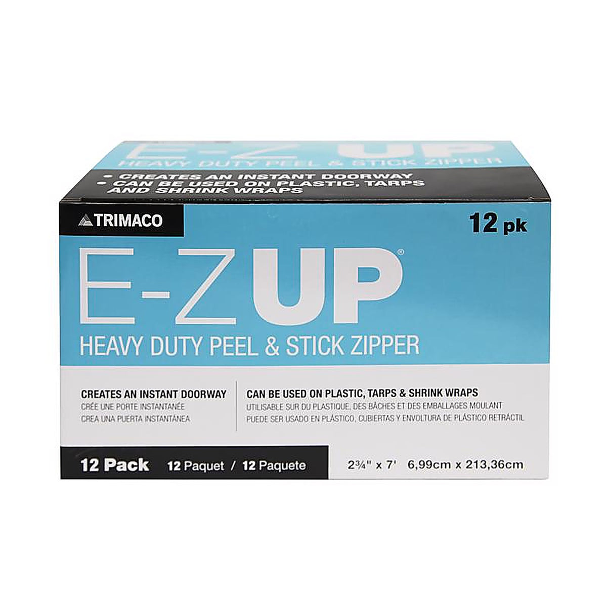 Trimaco - 6186 - E-Z Up 2-3/4 in. W X 84 in. L Clear Adhesive Zipper